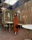 Sunburst Cotton Satin | 2-Piece Embroidery Stitched Dress