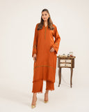 Sunburst Cotton Satin | 2-Piece Embroidery Stitched Dress