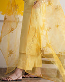Lemon  Full Sleeve 3-piece Stiched Dress