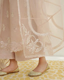 Dusty Pink Full Sleeves Embroidered Dress